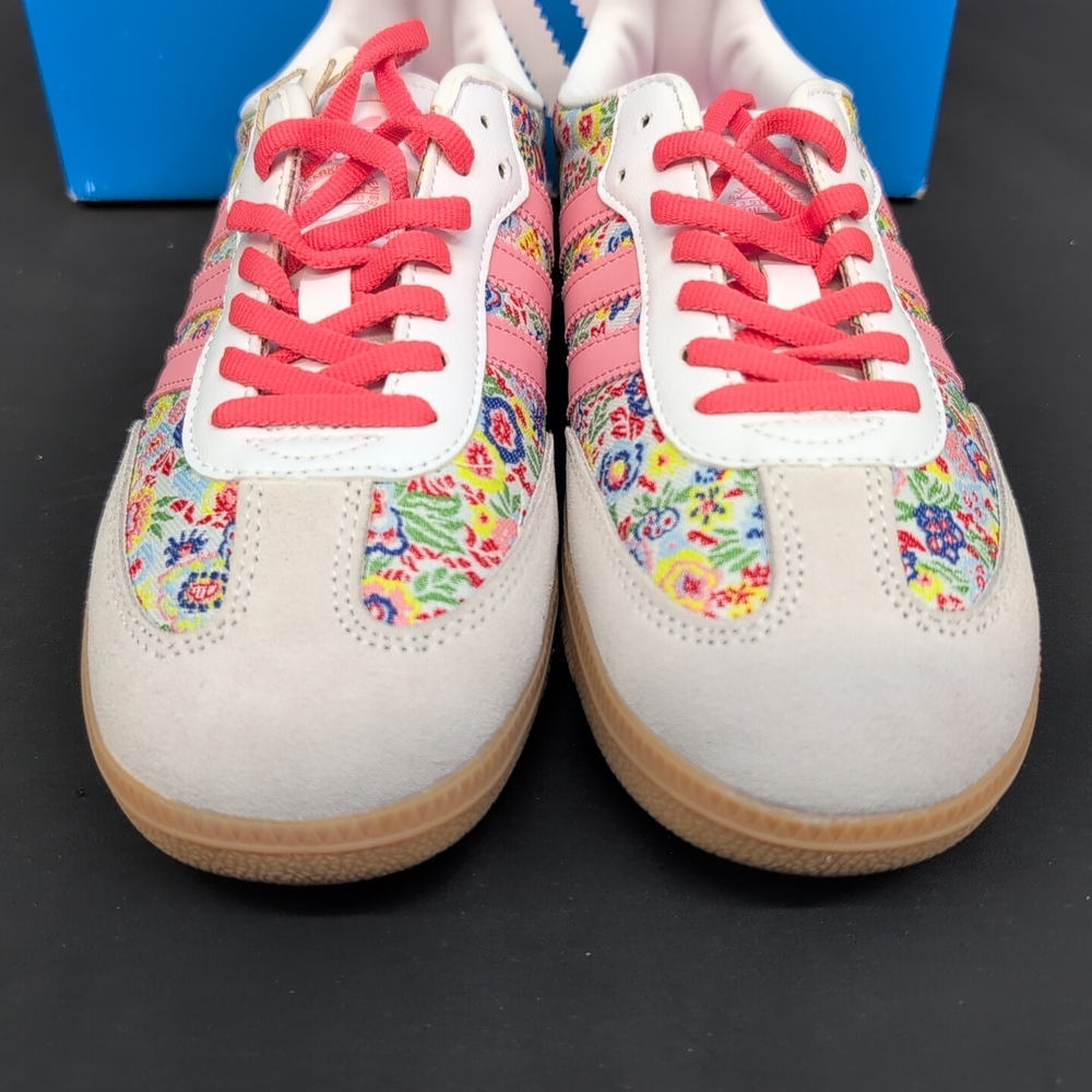 Adidas Samba OG x Liberty London Shoes Sneakers US 7 Pink Grey White JI0280 - Picture 5 of 13